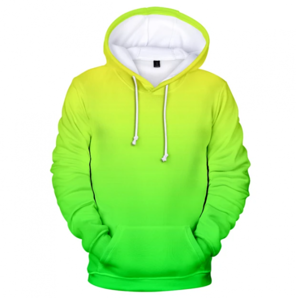 Hoodie Gradien Warna Hijau